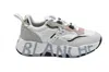 Voile Blanche Flat Shoes With Laced Closure And Chunky Sole In Grey
