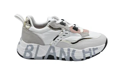 Voile Blanche Flat Shoes With Laced Closure And Chunky Sole In Grigio