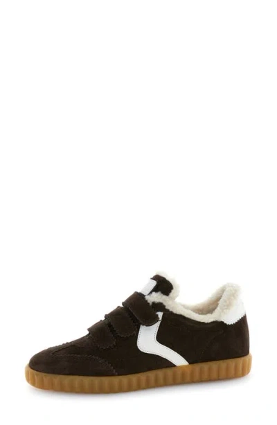 Voile Blanche Ines Faux Shearling Sneaker In Brown