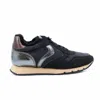 Voile Blanche Julia Fur Lined Sneaker In Black In Black