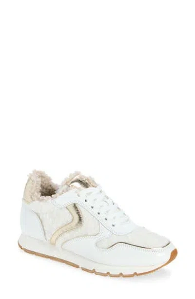 Voile Blanche Julia Genuine Shearling & Suede Sneaker In Multi
