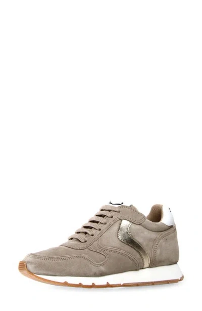 Voile Blanche Julia Genuine Shearling Jogger Sneaker In Beige Platino
