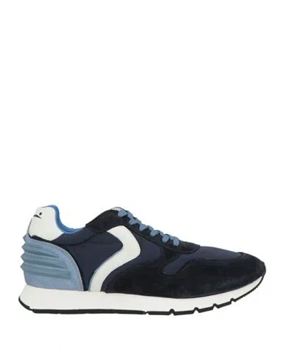 Voile Blanche Julia Power Man Sneakers Midnight Blue Size 9 Leather, Textile Fibers