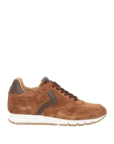Voile Blanche Julia Woman Sneakers Camel Size 7 Leather, Calfskin