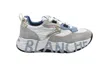 Voile Blanche Laced Sneakers With Chunky Sole In Gray