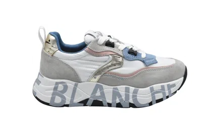 Voile Blanche Laced Sneakers With Chunky Sole In Gray
