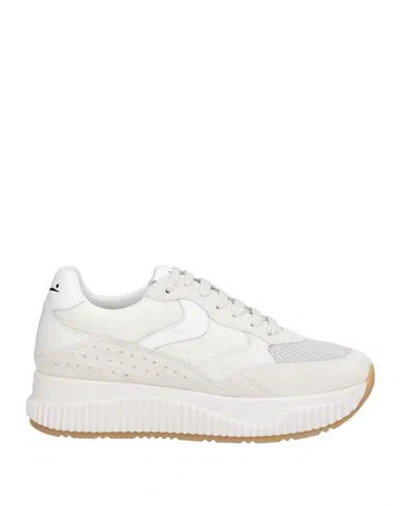 Voile Blanche Lana Fresh Woman Sneakers Ivory Size 8 Leather, Textile Fibers In White