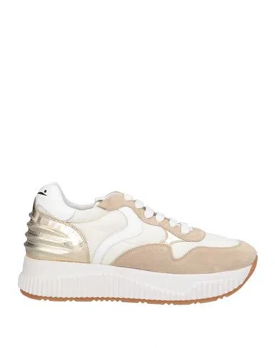 Voile Blanche Lana Woman Sneakers Beige Size 11 Leather, Nylon In White