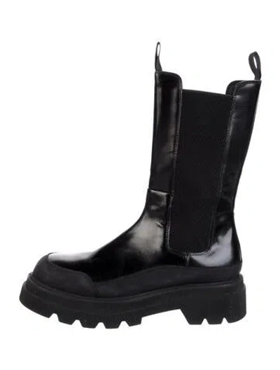 Pre-owned Voile Blanche Leather Chelsea Boots In Black