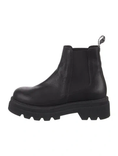 Pre-owned Voile Blanche Leather Chelsea Boots In Black