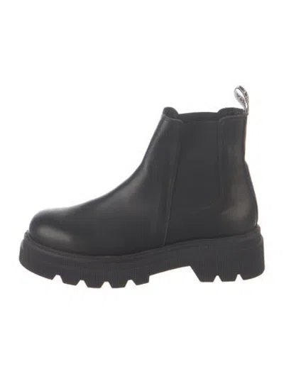 Pre-owned Voile Blanche Leather Chelsea Boots In Black