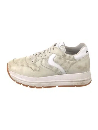 Pre-owned Voile Blanche Leather Sneakers In Gray