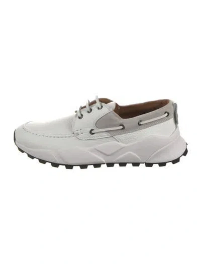 Pre-owned Voile Blanche Leather Sneakers In White