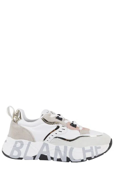 Voile Blanche Leather Sneakers With Chunky Sole In White