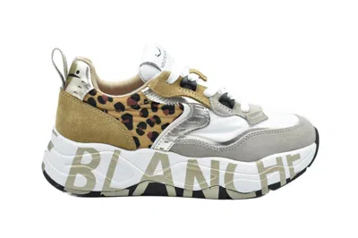 Voile Blanche Leo-print Low-top Sneakers In Multi