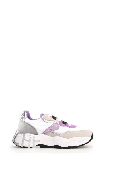 Voile Blanche Light Pink Sneakers With Soft Textures