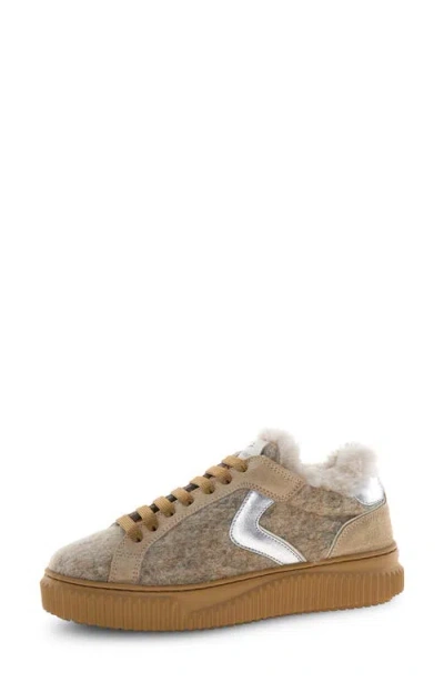 Voile Blanche Lipari Geniune Shearling Lined Sneaker In Multi