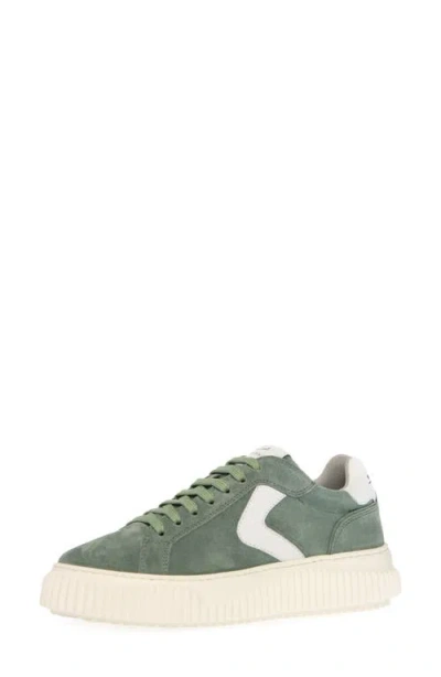 Voile Blanche Lipari Genuine Shearling Lined Sneaker In Sage White