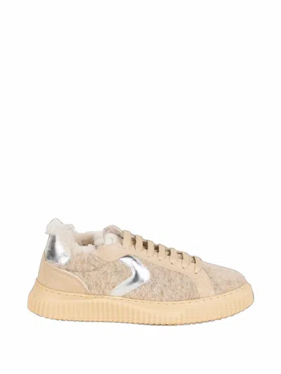 Voile Blanche Lipari Metallic-trim Sneakers In Animal Print