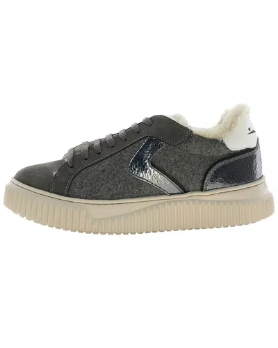 Voile Blanche Lipari Suede Sneaker In Gray