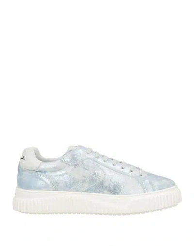 Voile Blanche Lipari Woman Sneakers Azure Size 8 Leather In Blue