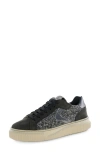 Voile Blanche Lipari Wool & Genuine Shearling Sneaker In Gray