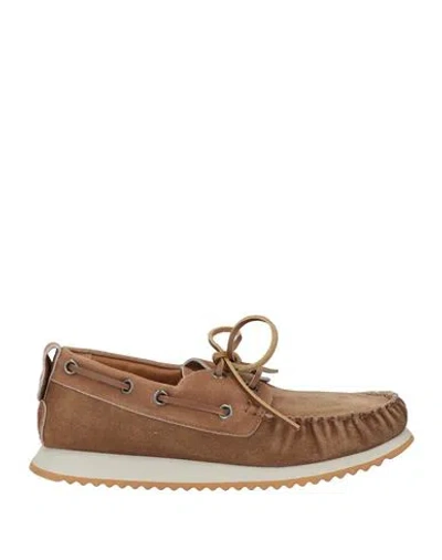 Voile Blanche Man Loafers Camel Size 9 Leather In Beige