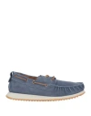 Voile Blanche Man Loafers Light Blue Size 7 Leather