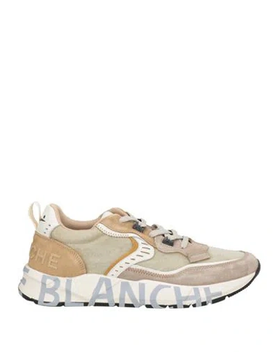 Voile Blanche Man Sneakers Beige Size 9 Leather, Textile Fibers In Animal Print