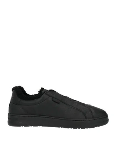 Voile Blanche Man Sneakers Black Size 10 Calfskin In Multi