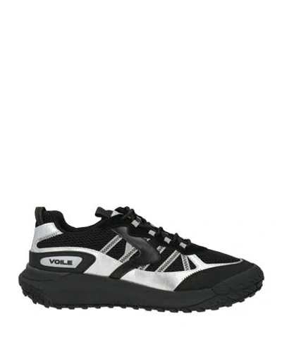 Voile Blanche Man Sneakers Black Size 10 Leather, Textile Fibers
