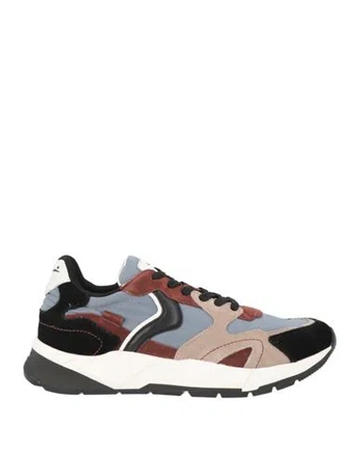 Voile Blanche Man Sneakers Black Size 9 Textile Fibers, Leather In Multi