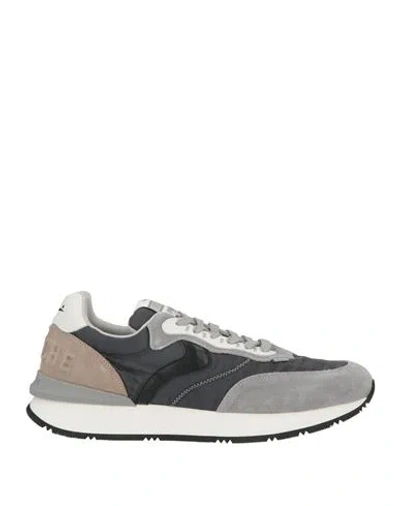 Voile Blanche Man Sneakers Charcoal Size 10 Leather, Textile Fibers In Multi