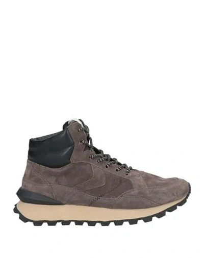 Voile Blanche Man Sneakers Charcoal Size 7 Leather In Grey