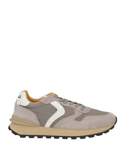 Voile Blanche Man Sneakers Grey Size 10 Leather, Textile Fibers In Multi