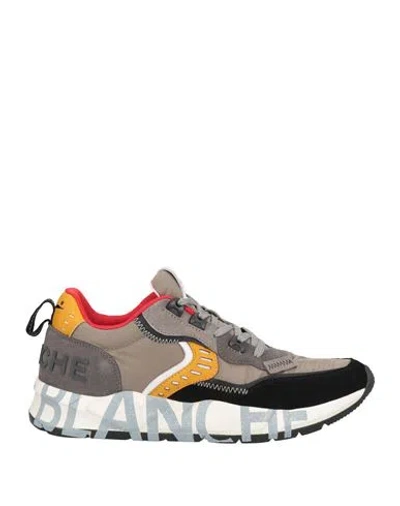 Voile Blanche Man Sneakers Grey Size 12 Leather, Nylon