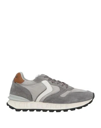 Voile Blanche Man Sneakers Grey Size 8 Leather, Textile Fibers In Gray