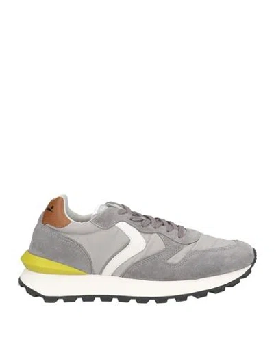 Voile Blanche Man Sneakers Grey Size 9 Leather, Nylon In Multi
