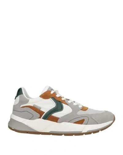 Voile Blanche Man Sneakers Grey Size 8 Leather, Textile Fibers