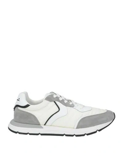 Voile Blanche Man Sneakers Grey Size 9 Leather, Textile Fibers In Multi