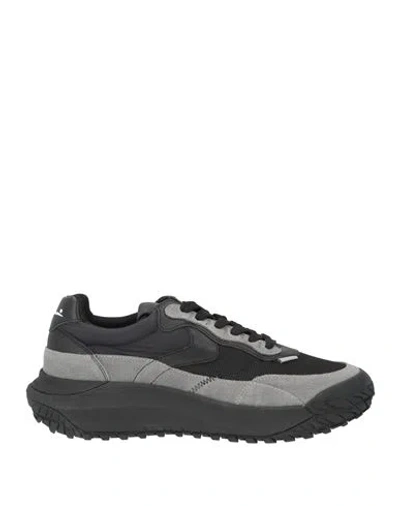 Voile Blanche Man Sneakers Grey Size 9 Leather, Textile Fibers In Gray