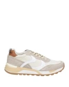 Voile Blanche Man Sneakers Ivory Size 8 Leather, Nylon In White