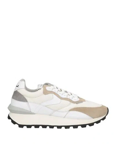 Voile Blanche Man Sneakers Khaki Size 8 Leather, Textile Fibers In Beige