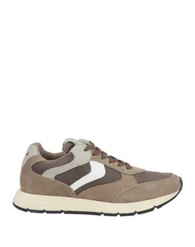 Voile Blanche Man Sneakers Khaki Size 9 Leather, Textile Fibers