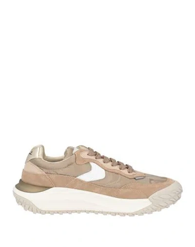 Voile Blanche Man Sneakers Light Brown Size 5 Textile Fibers, Leather In Pink