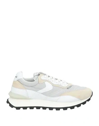 Voile Blanche Man Sneakers Light Grey Size 8 Leather, Textile Fibers