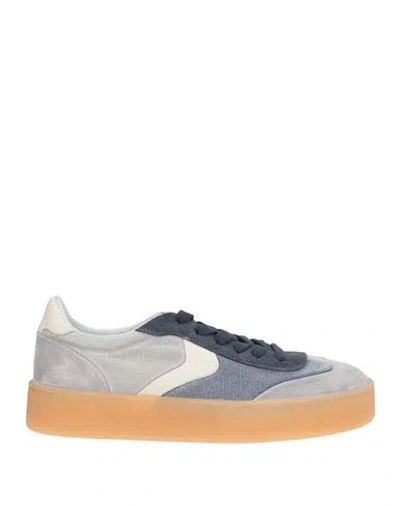 Voile Blanche Man Sneakers Light Grey Size 9 Leather, Textile Fibers In Gray