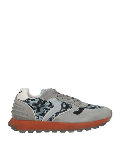 Voile Blanche Man Sneakers Light Grey Size 9 Leather, Textile Fibers In Gray