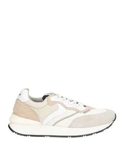 Voile Blanche Man Sneakers Light Grey Size 9 Leather, Textile Fibers In Neutral