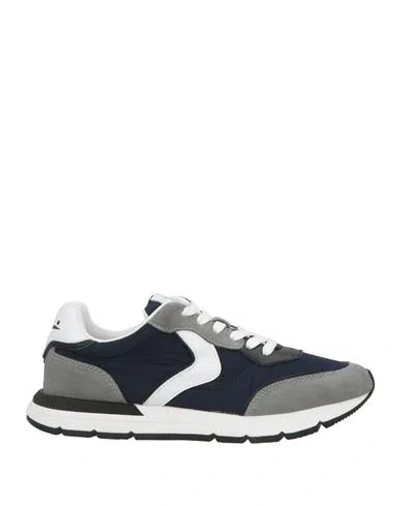 Voile Blanche Man Sneakers Midnight Blue Size 7 Leather, Textile Fibers